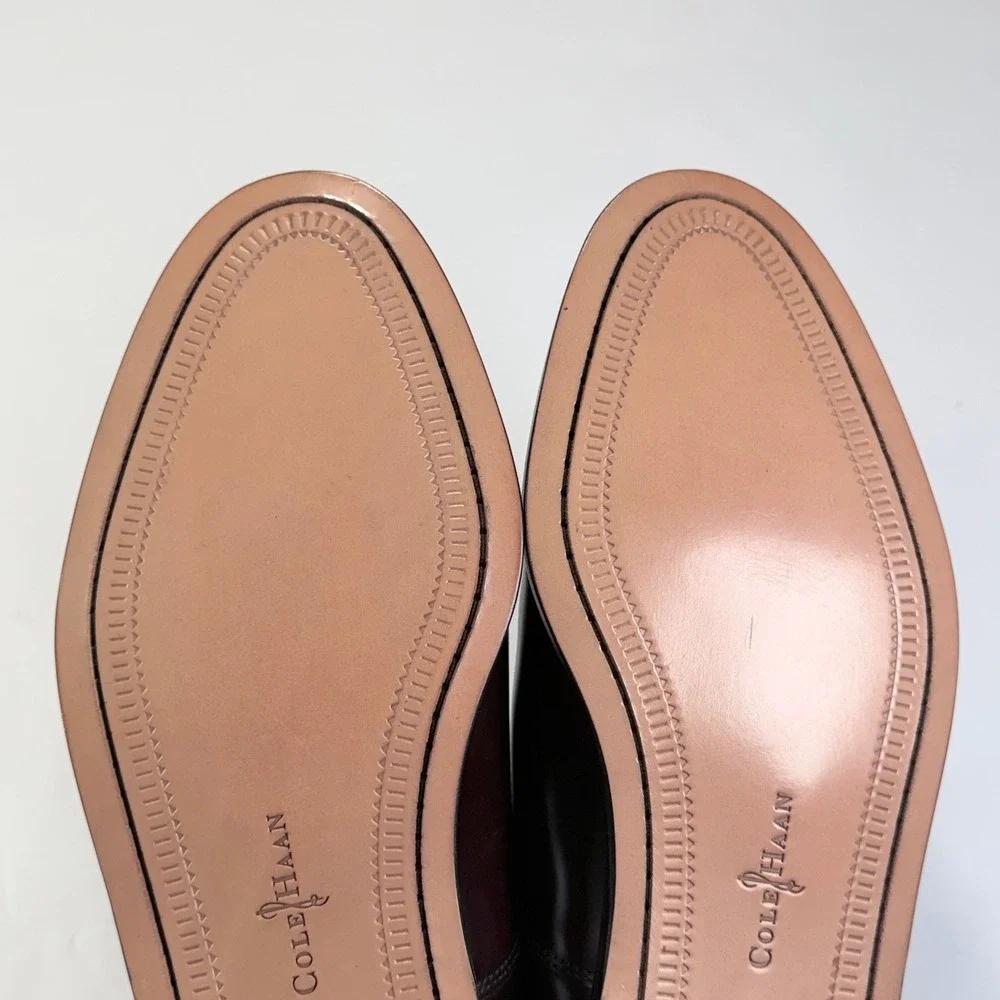 NEW Cole Haan Hawthorne Dress Shoe Mens 10 Burgundy Leather Cap Toe Oxford Derby